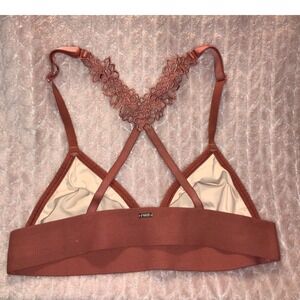 PINK Victoria's Secret Floral Lace Crossback Bralette Top